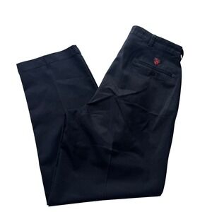 Polo Golf Ralph Lauren Mens Navy Blue Pleated Chino Pants 36x30 7819652-GP Crest